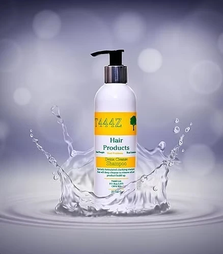 T444Z Detox Cleanse Shampoo 250ml with pump dispenser bottle