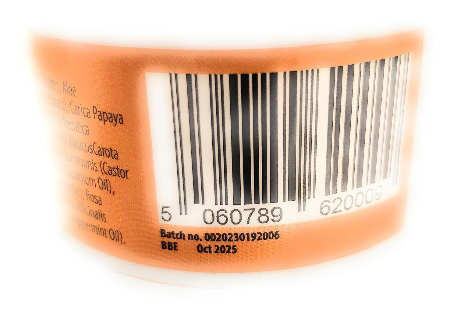 T444Z Hair Food 150g jar with orange label and ingredients list