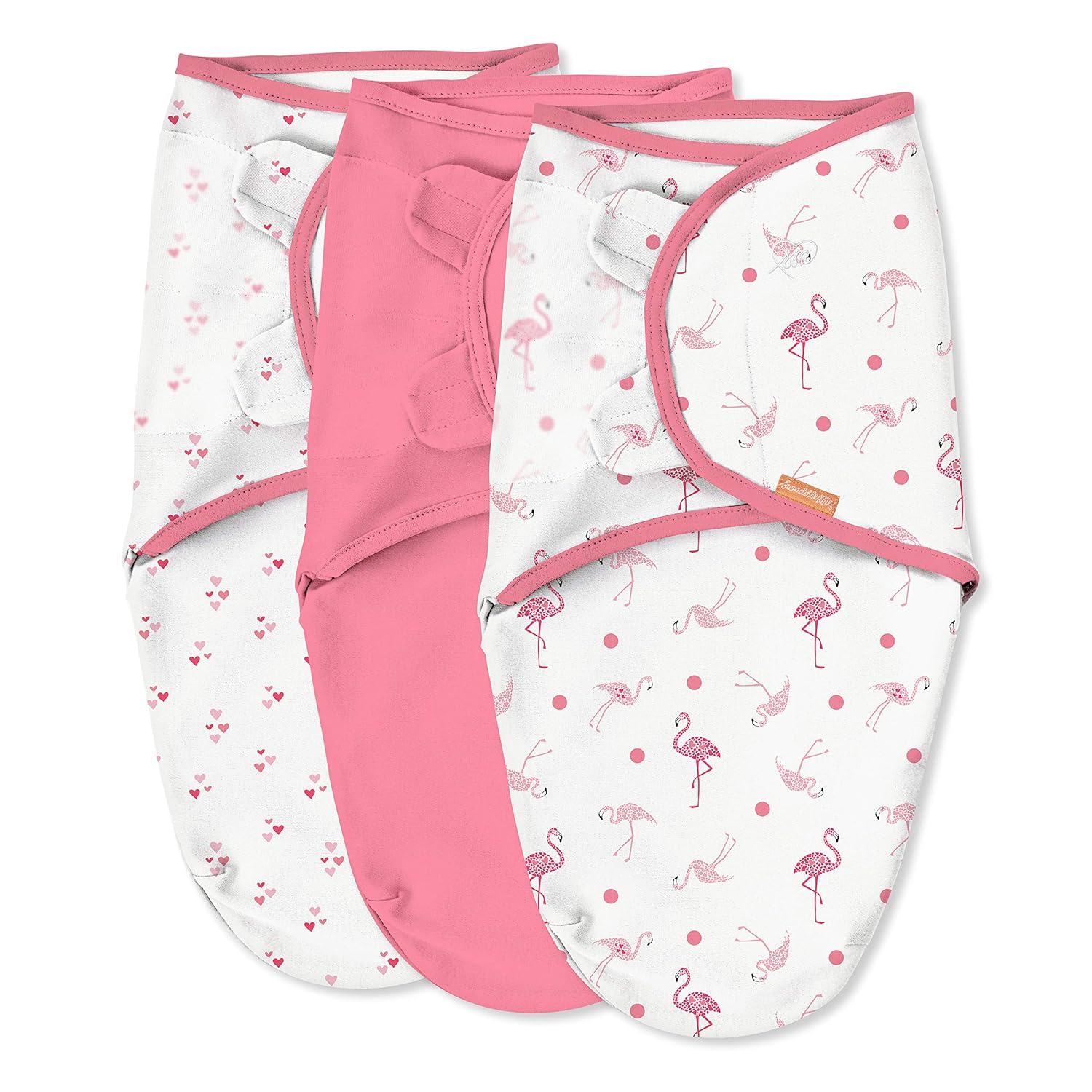 SwaddleMe Original Swaddle Flamingo Fiesta pink three-pack infant wraps