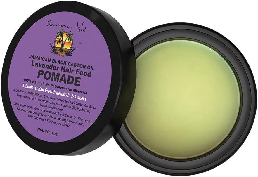 Sunny Isle Lavender Jamaican Black Castor Oil Hair Food Pomade 4oz jar