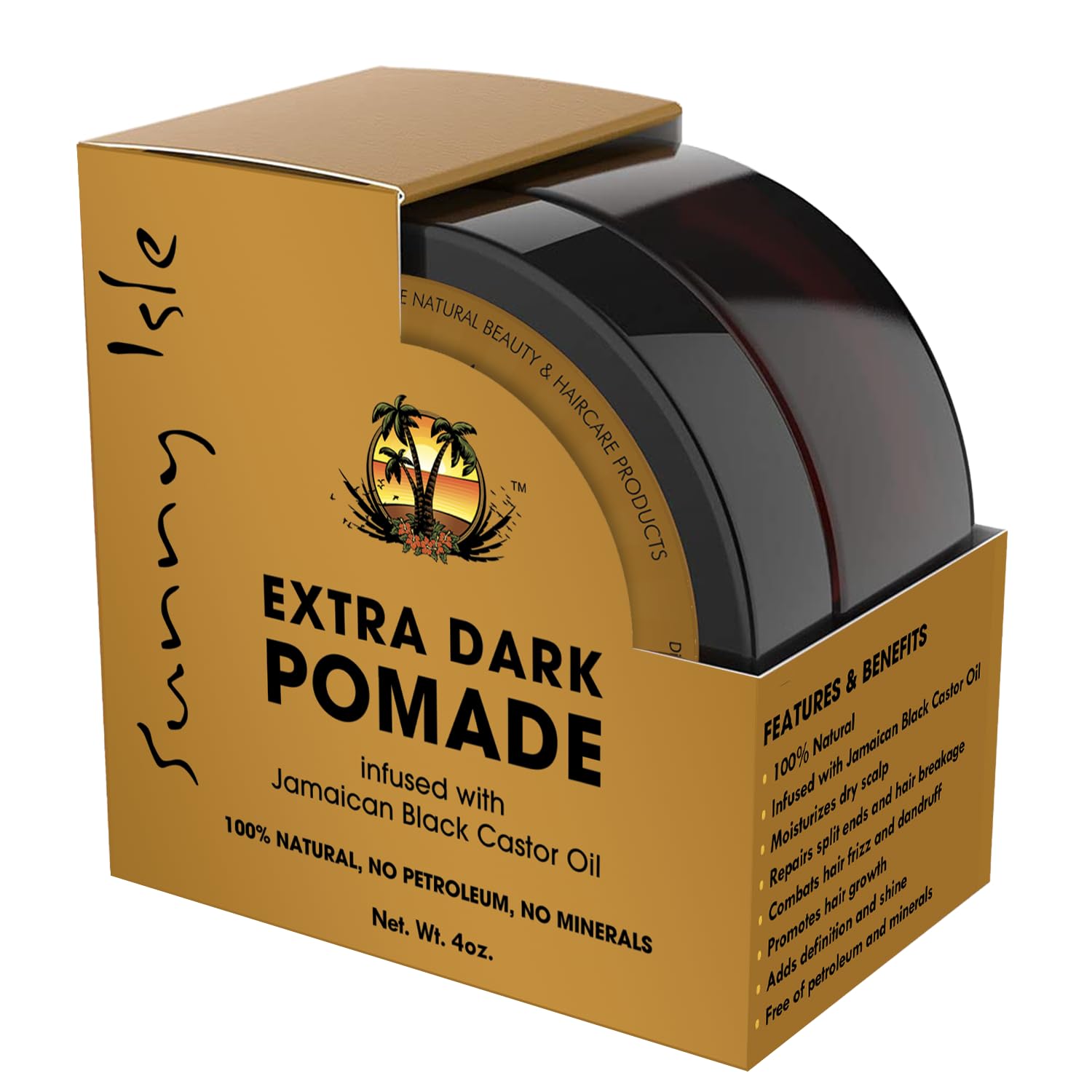 Sunny Isle Extra Dark Pomade infused with Jamaican Black Castor Oil 4oz