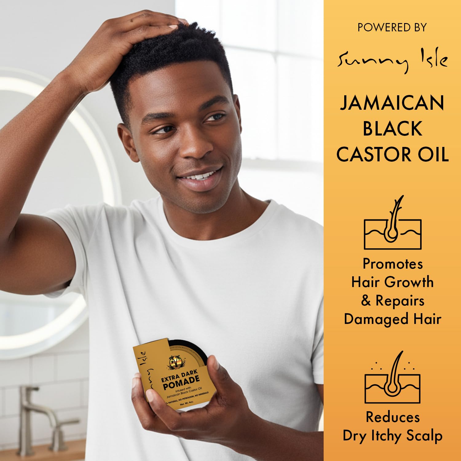 Sunny Isle Jamaican Black Castor Oil Extra Dark Pomade 118ml hair product jar
