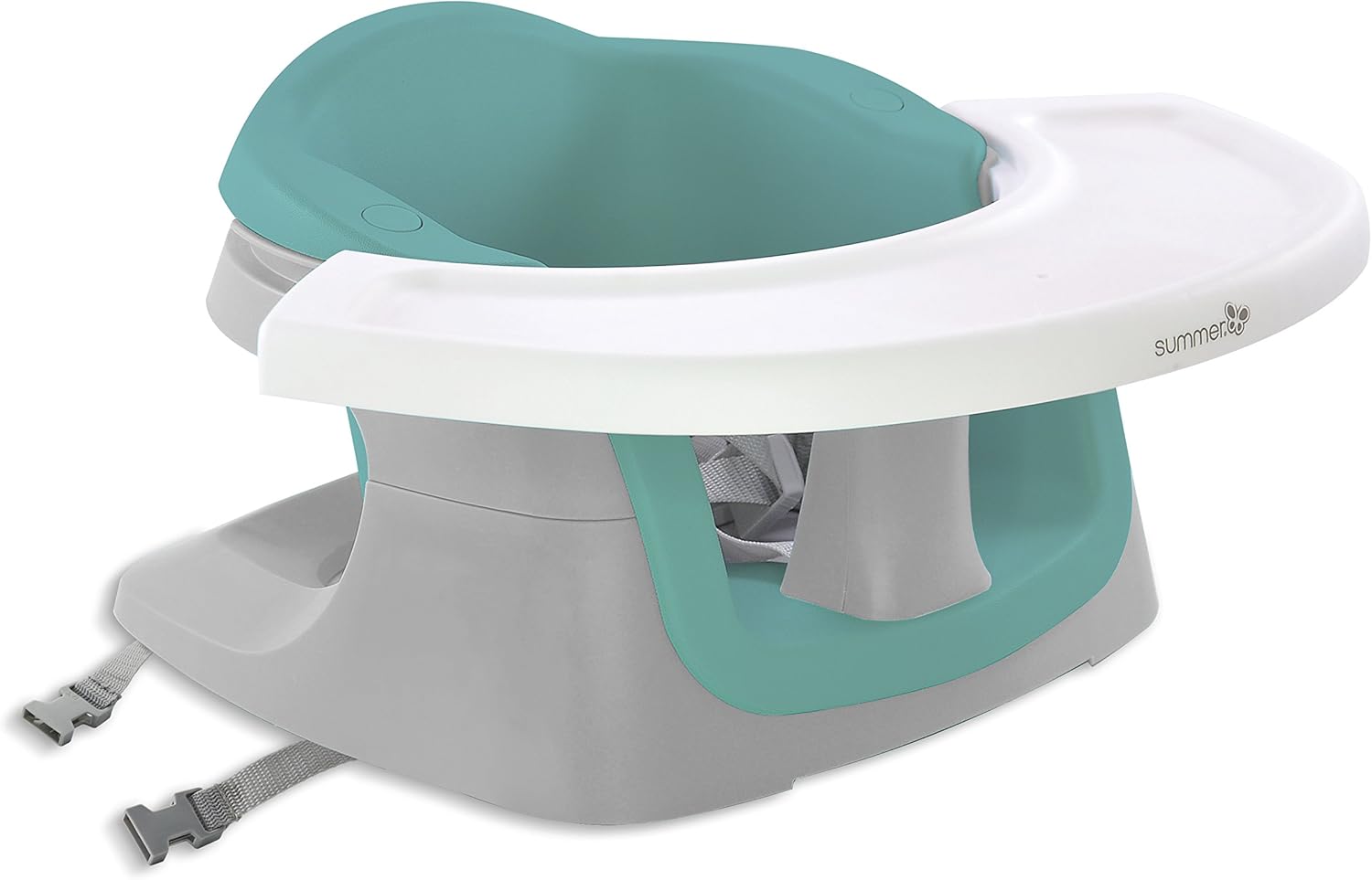 Summer Infant 4-in-1 Super Seat in teal and white with tray