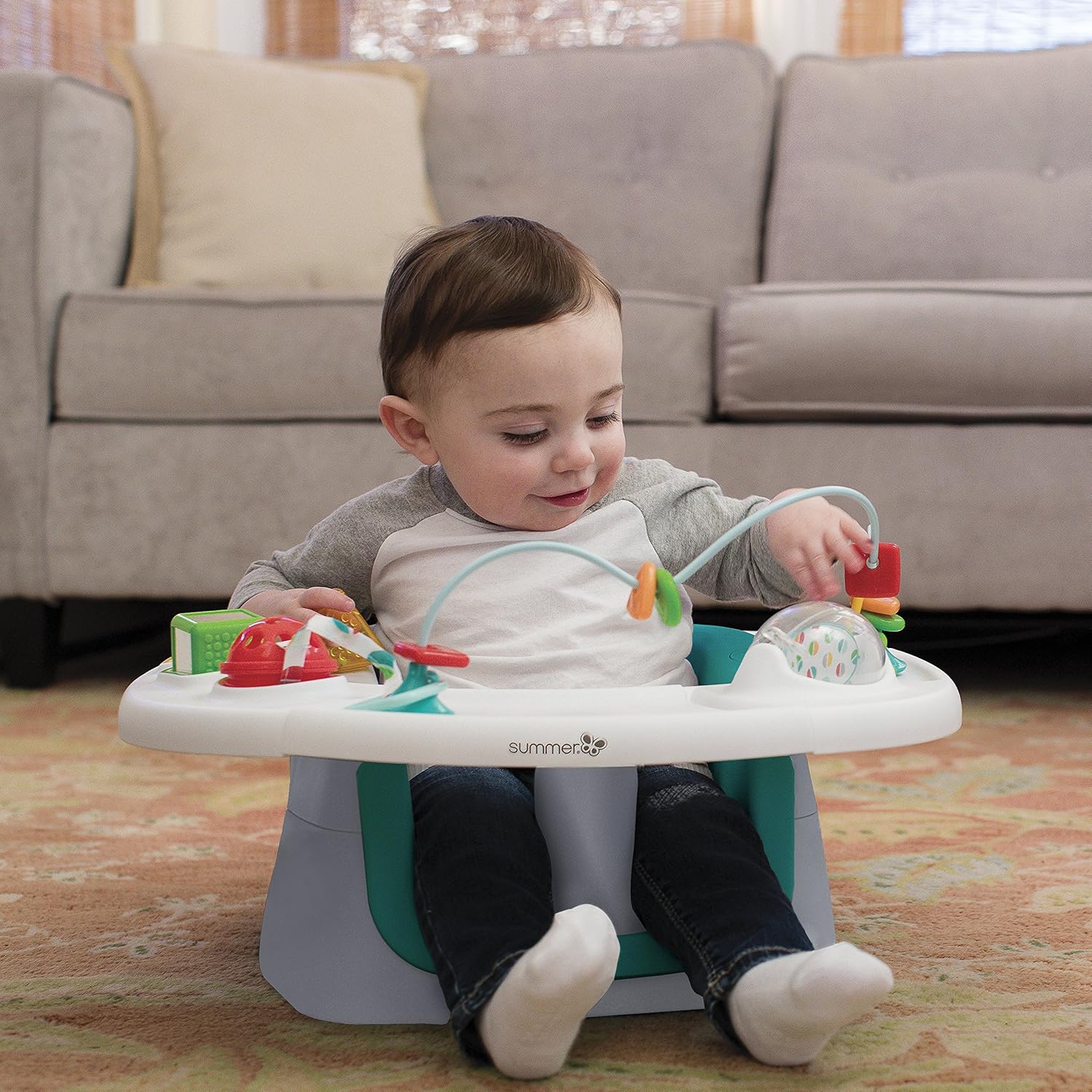 Summer Infant 4-in-1 Super Seat with attached toys and activity tray