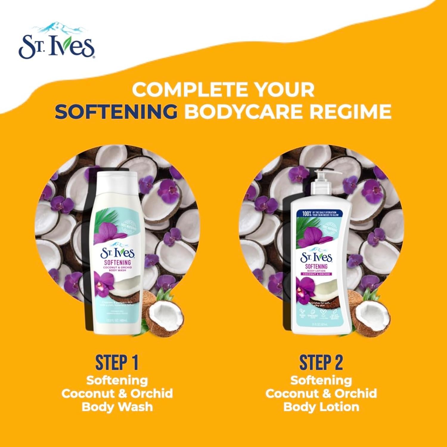 St. Ives Softening Body Lotion with Coconut & Orchid Extract 20oz bottle