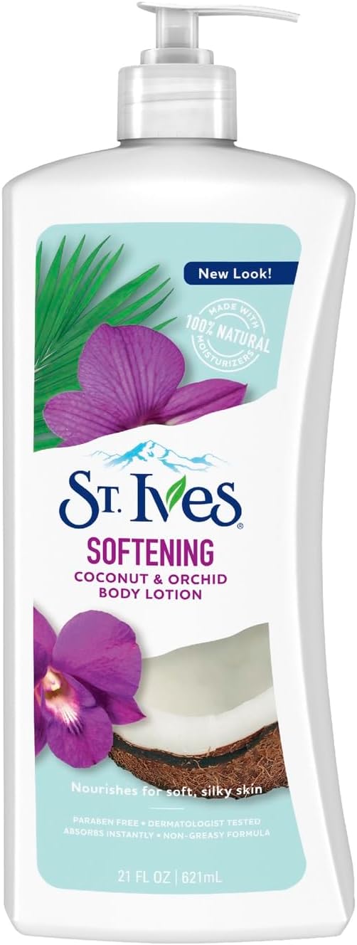 St. Ives Softening Body Lotion Coconut Orchid Extract 20oz pump bottle