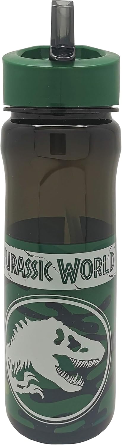 Polar Gear Jurassic World Camo green 600ml sports bottle with straw lid