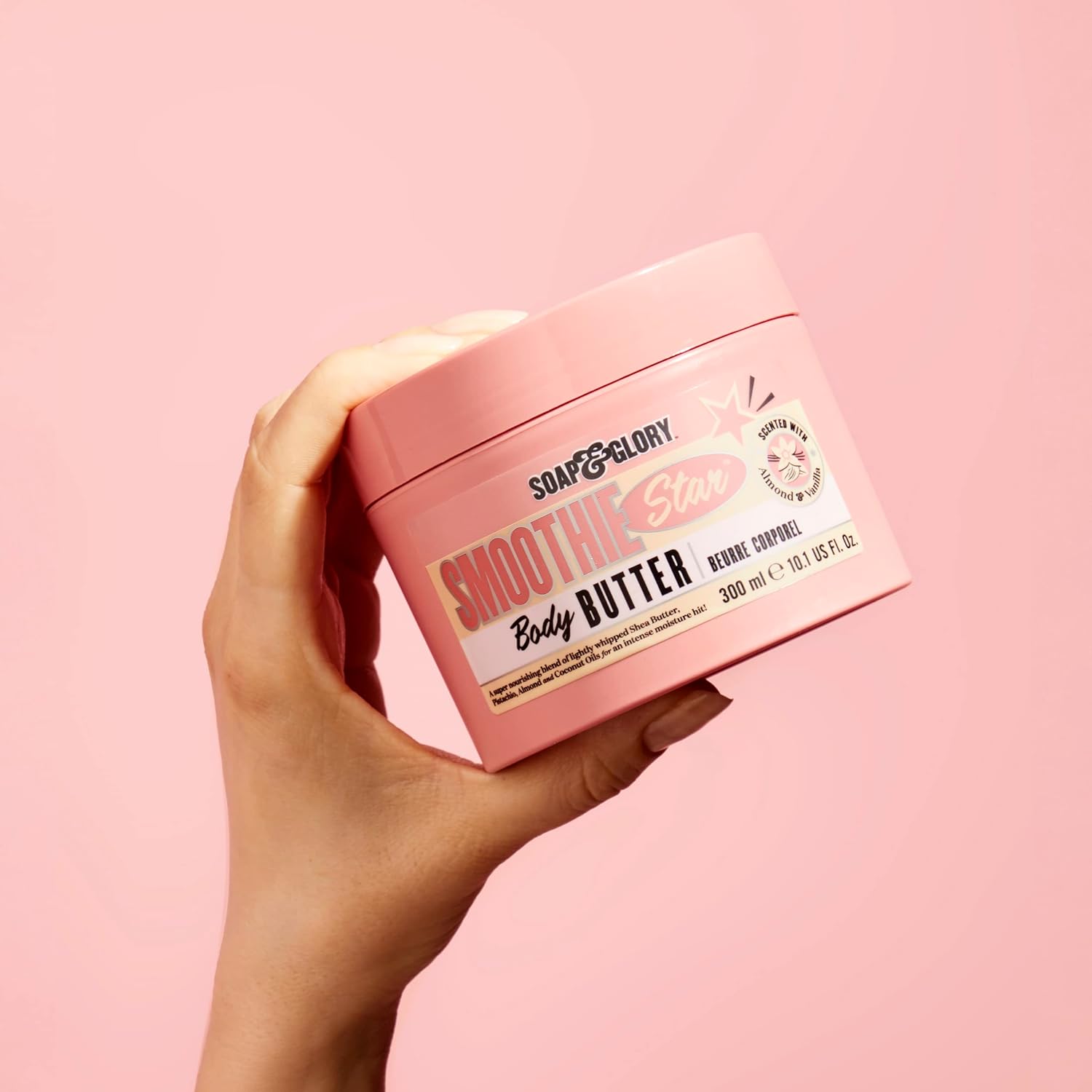 Soap & Glory Smoothie Star Body Butter 300ml pink jar