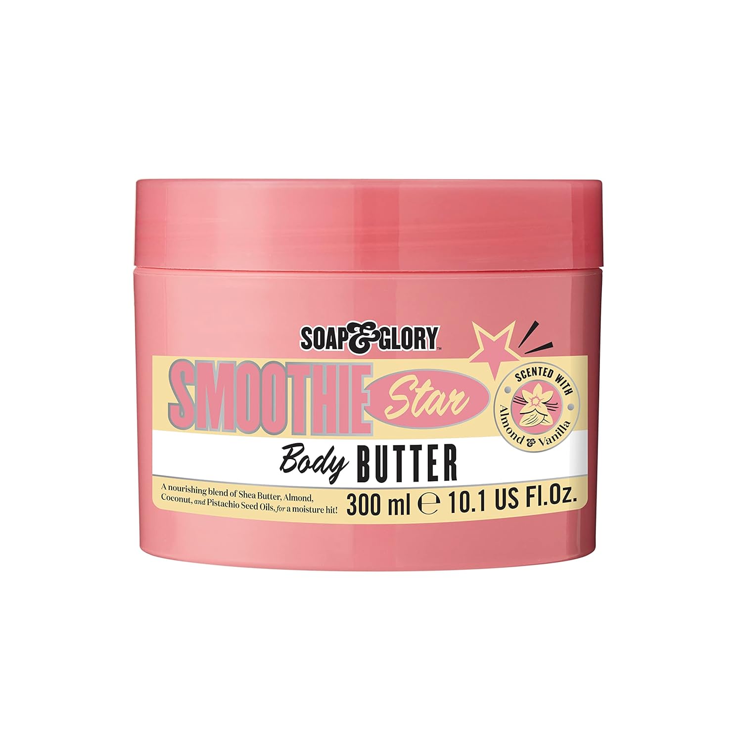 Soap & Glory Smoothie Star Body Butter 300ml pink jar with lid