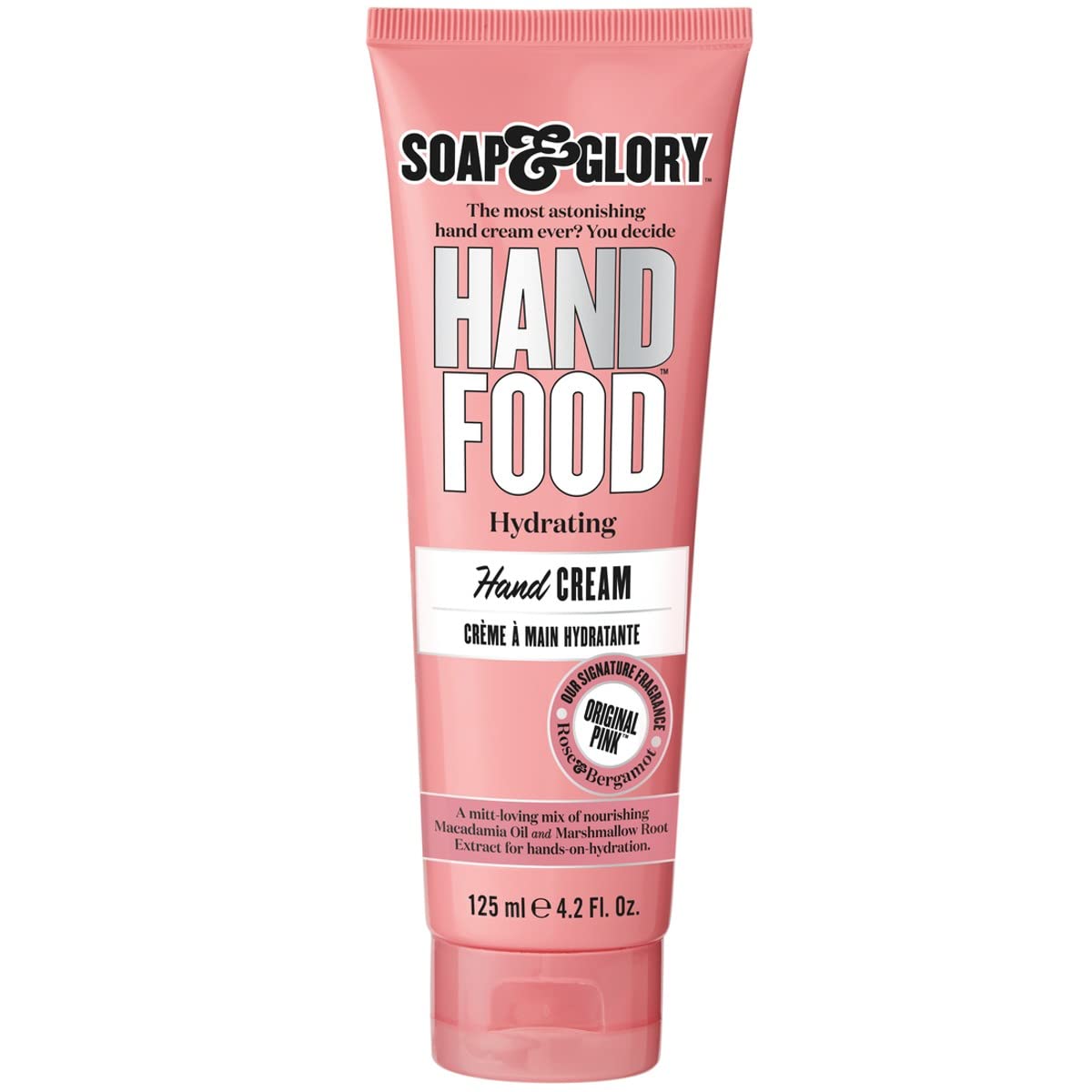 Soap and Glory Hand Food Hydrating Hand Cream 125ml pink tube