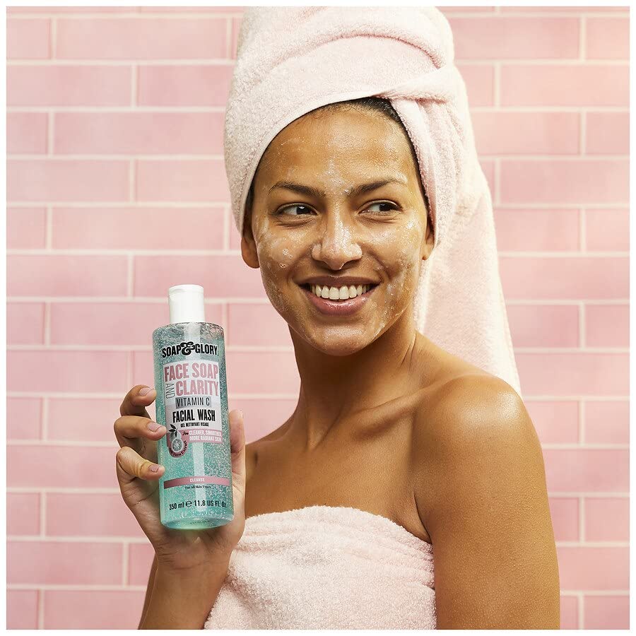 Soap & Glory Face Soap & Clarity Vitamin C 3-in-1 Daily Facial Wash 350ml bottle