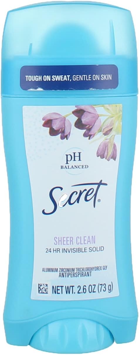 Secret Sheer Clean Invisible Solid Deodorant Antiperspirant 73g blue stick