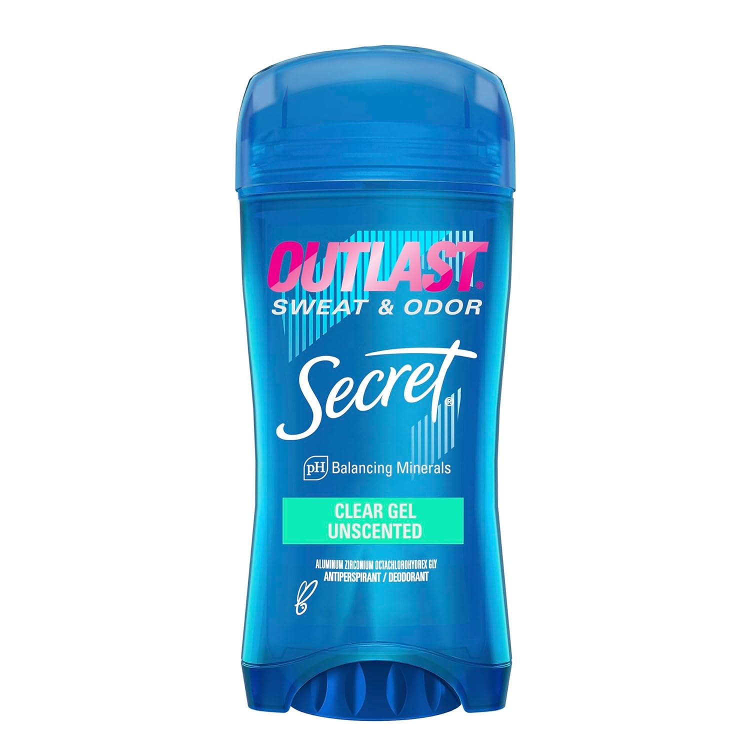 Secret Outlast Clear Gel Antiperspirant Deodorant Unscented blue stick