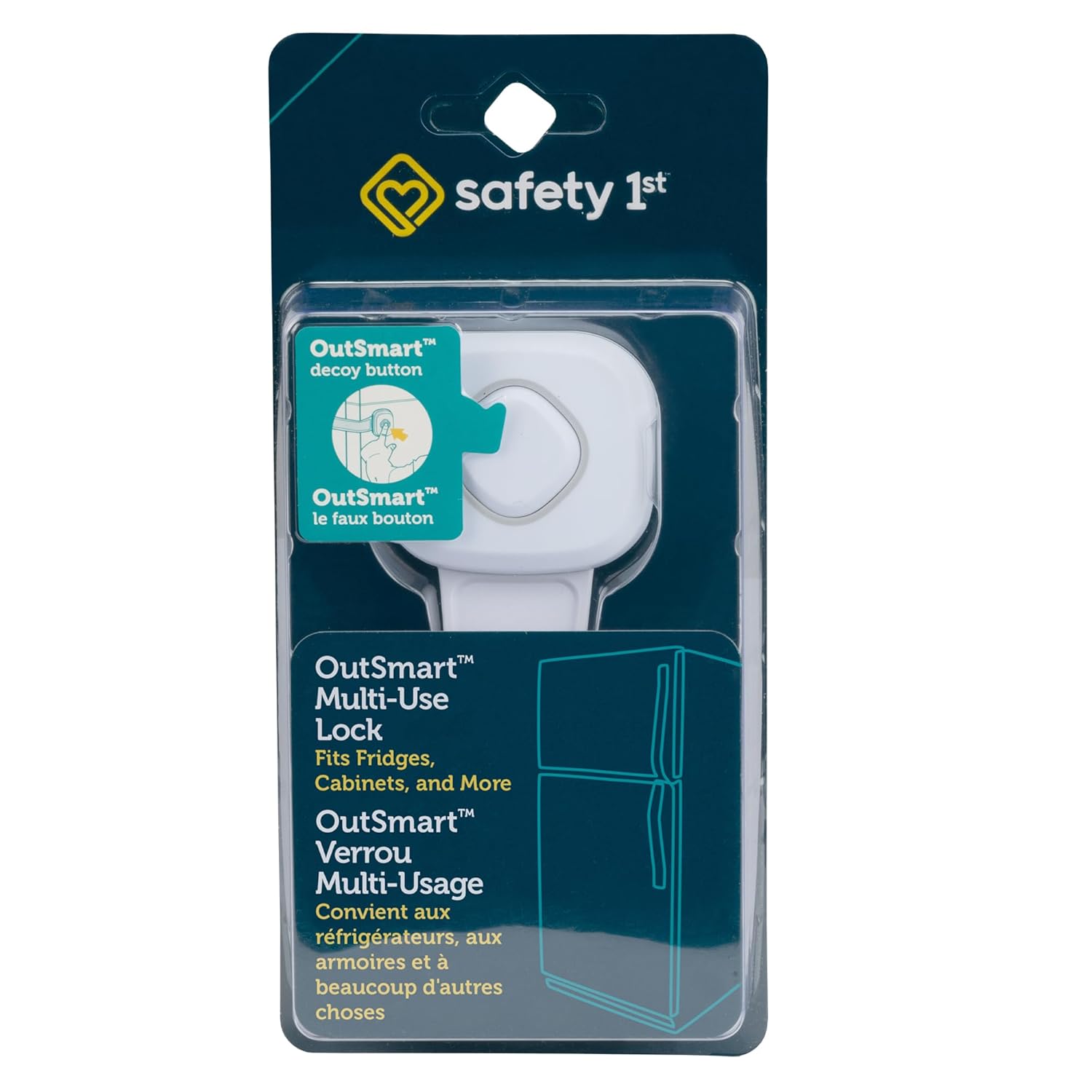 Safety 1st OutSmart Multi-Use Lock white, fits fridges and cabinets