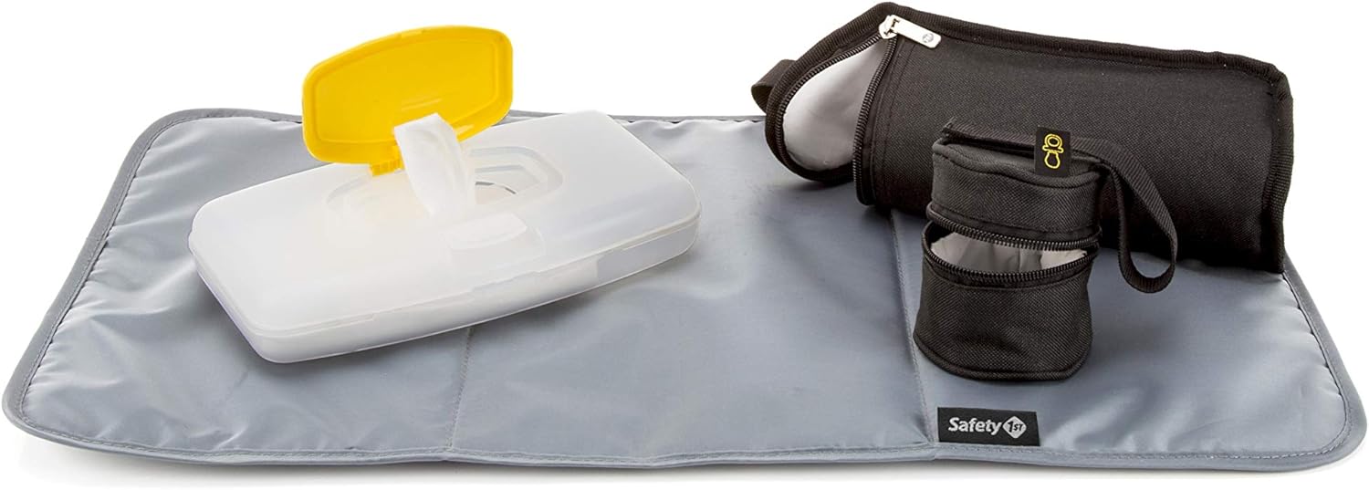 Safety 1st Backpack Changer with wipe dispenser and black storage pouches