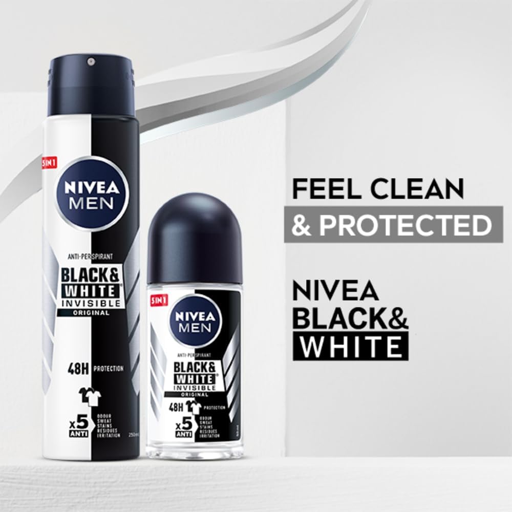 Nivea Men Invisible for Black and White Original roll-on deodorant 50ml