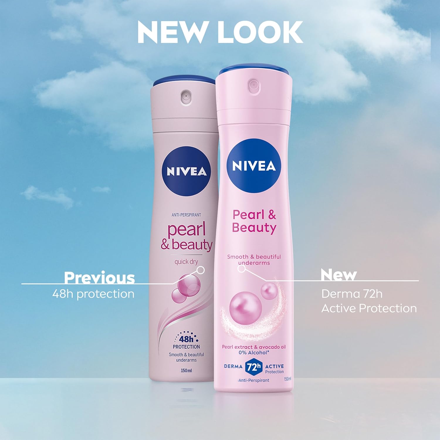 NIVEA Pearl & Beauty Anti-Perspirant Deodorant Spray pink 150ml bottle