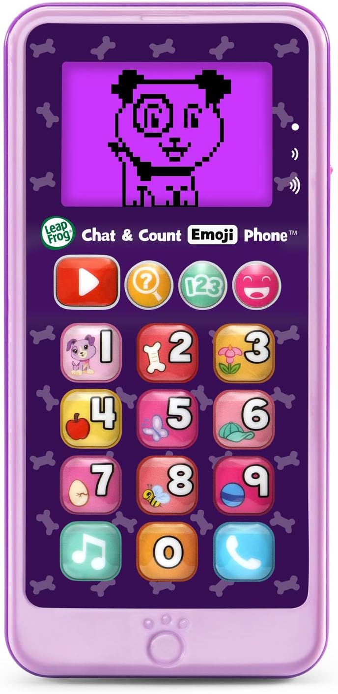 LeapFrog Chat & Count Emoji Phone purple interactive toy phone