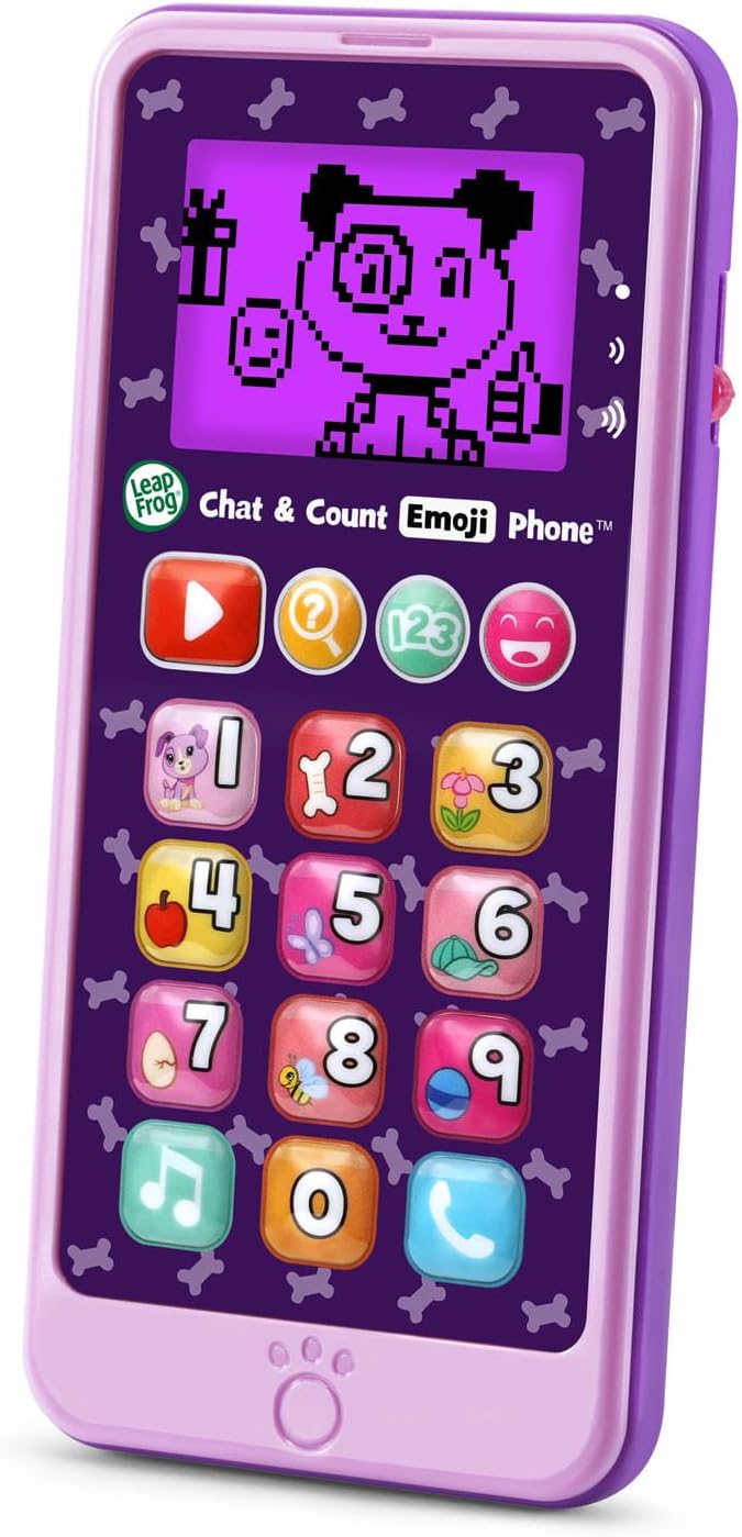 LeapFrog Chat & Count Emoji Phone purple interactive learning toy
