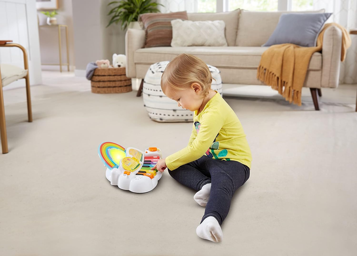 Leap Frog Learn & Groove Rainbow Lights Piano with colourful keys and cloud base