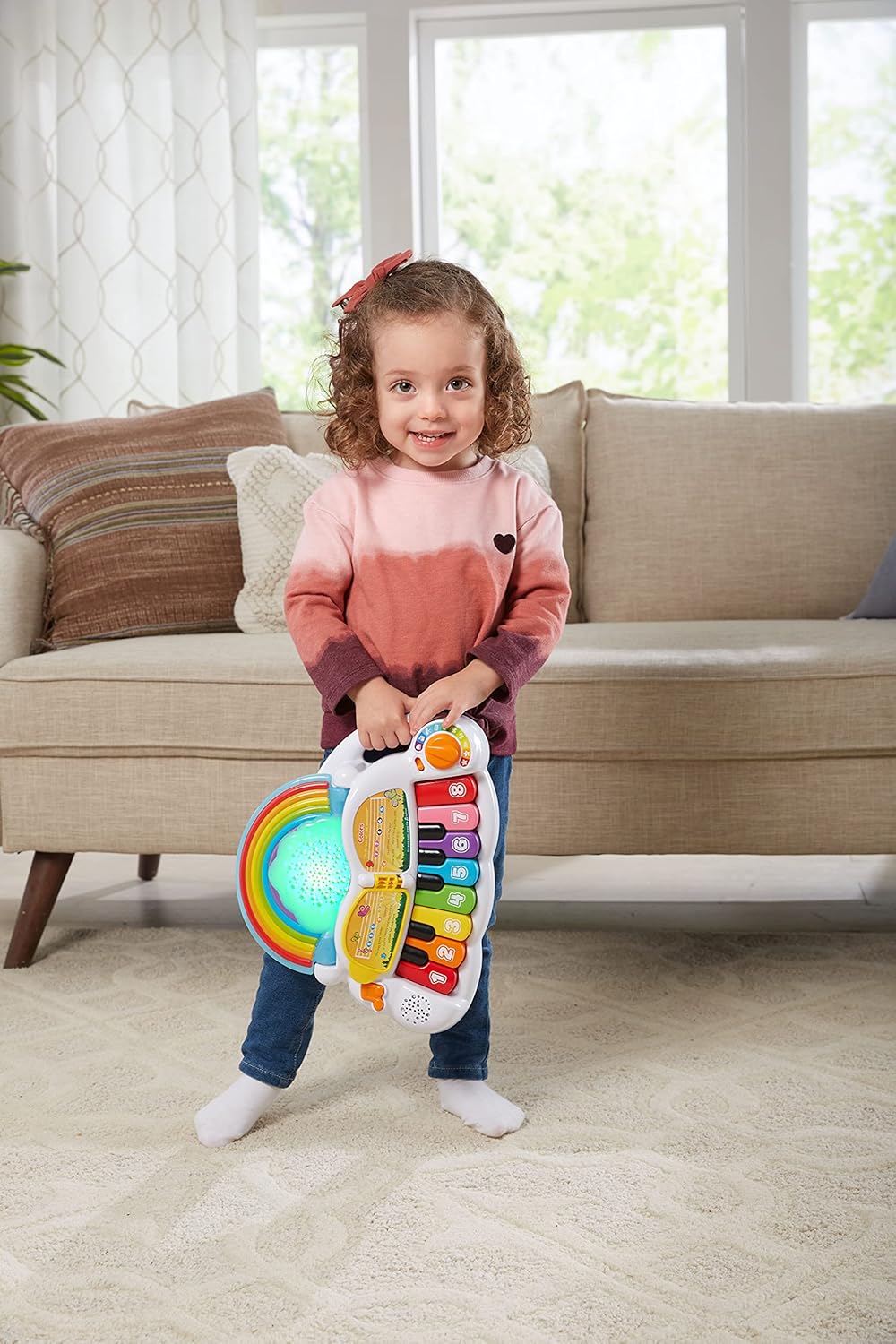 Leap Frog Learn & Groove Rainbow Lights Piano with colourful keys and light-up globe