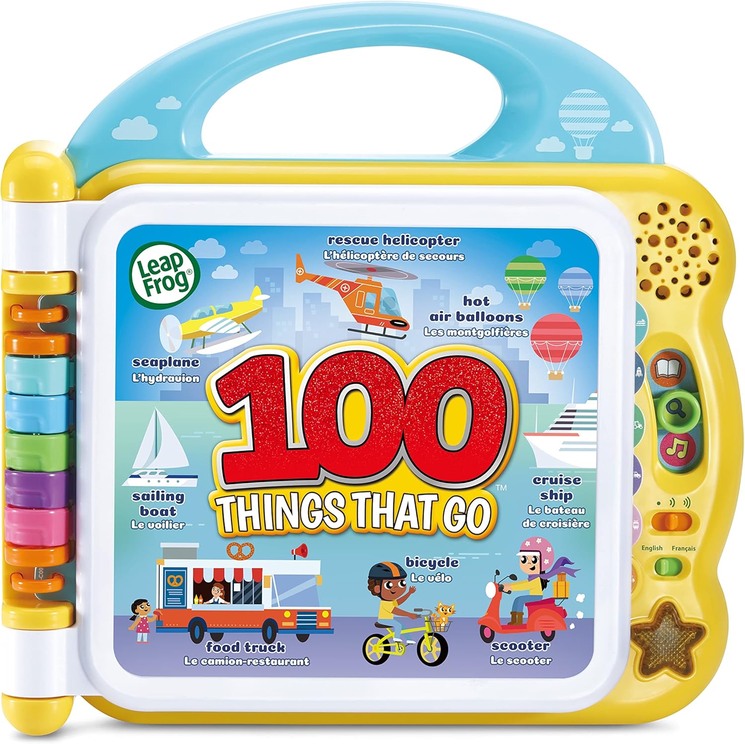 LeapFrog 100 Things That Go educational interactive learning toy with handle