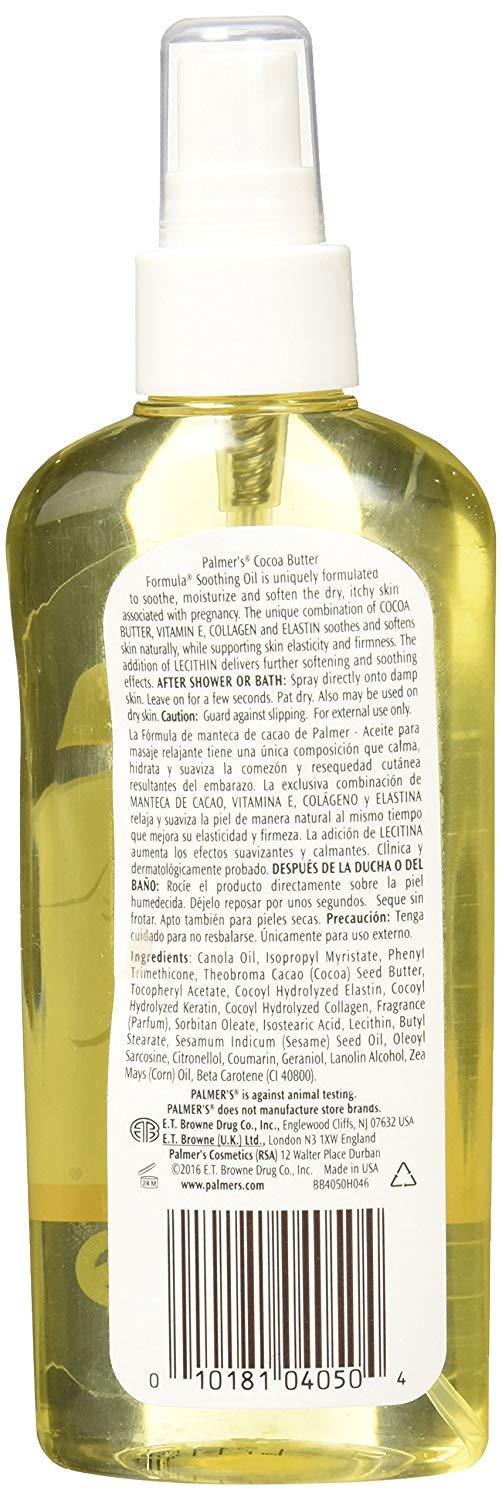 Palmer's Cocoa Butter Formula Soothing Oil 150ml spray bottle for dry itchy skin