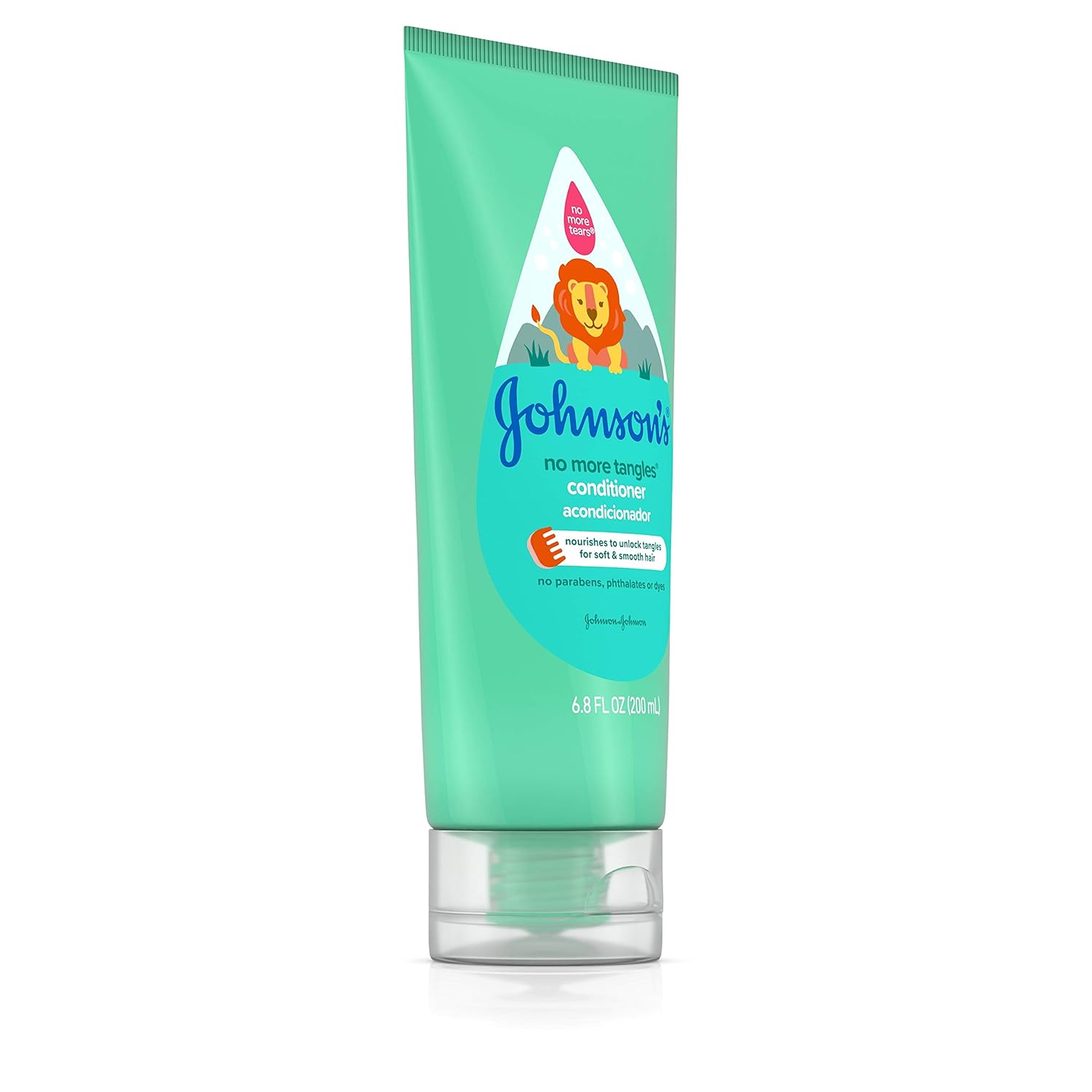 Johnson's No More Tangles Kids Detangling Conditioner 200ml green bottle