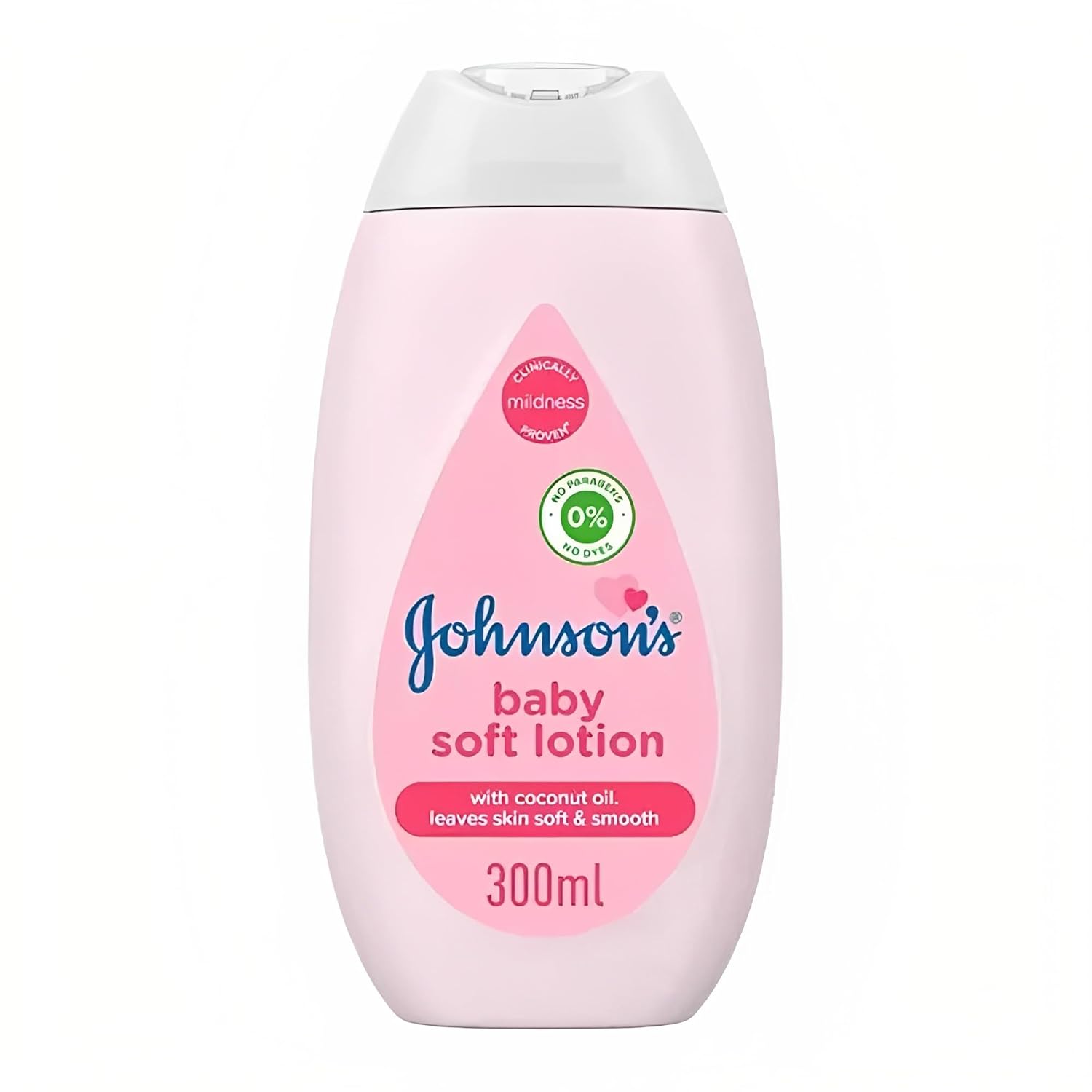 Johnson's Baby Soft Lotion 300mL with coconut oil, pink bottle