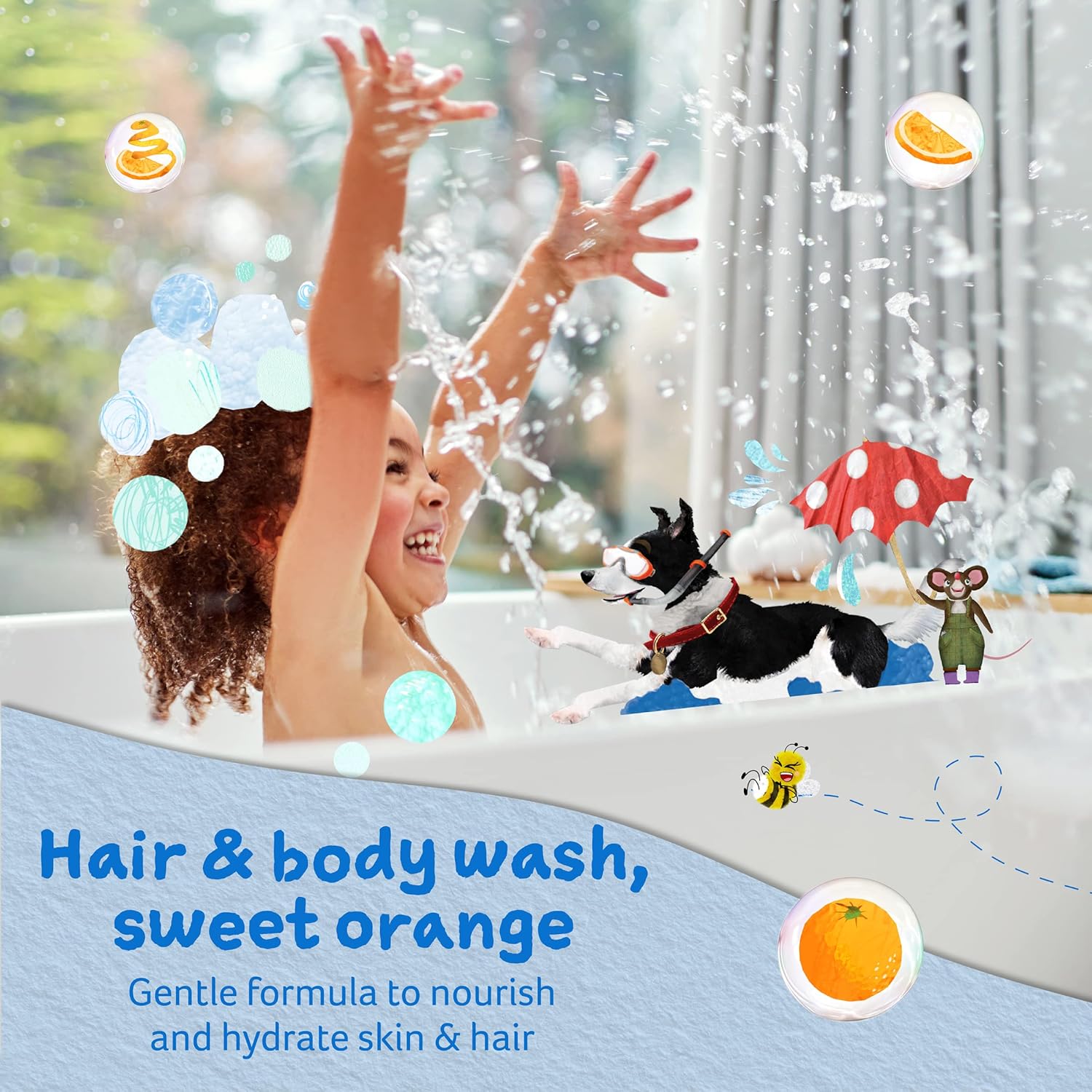 Childs Farm Kids Hair & Body Wash, Sweet Orange, 250ml bottle