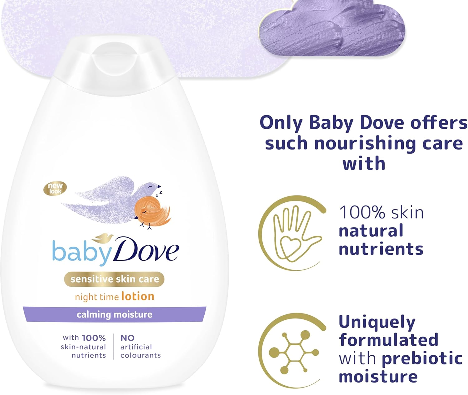 Baby Dove Night Time Lotion 400ml sensitive skin care bottle
