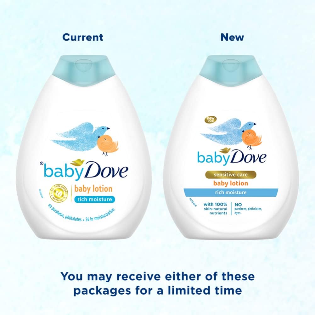 Baby Dove Rich Moisture baby lotion 400ml bottle with turquoise cap