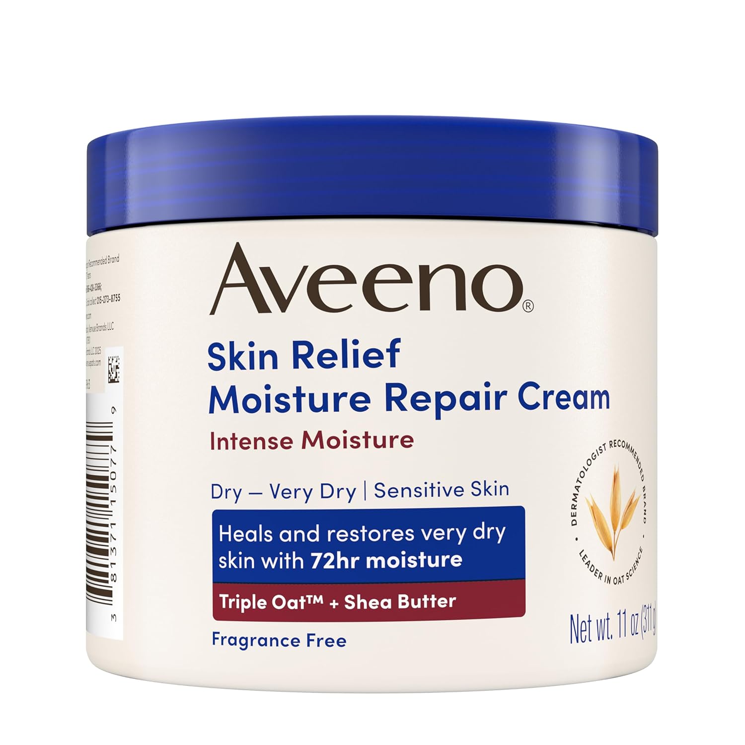 Aveeno Skin Relief Moisture Repair Cream 311g jar with blue lid