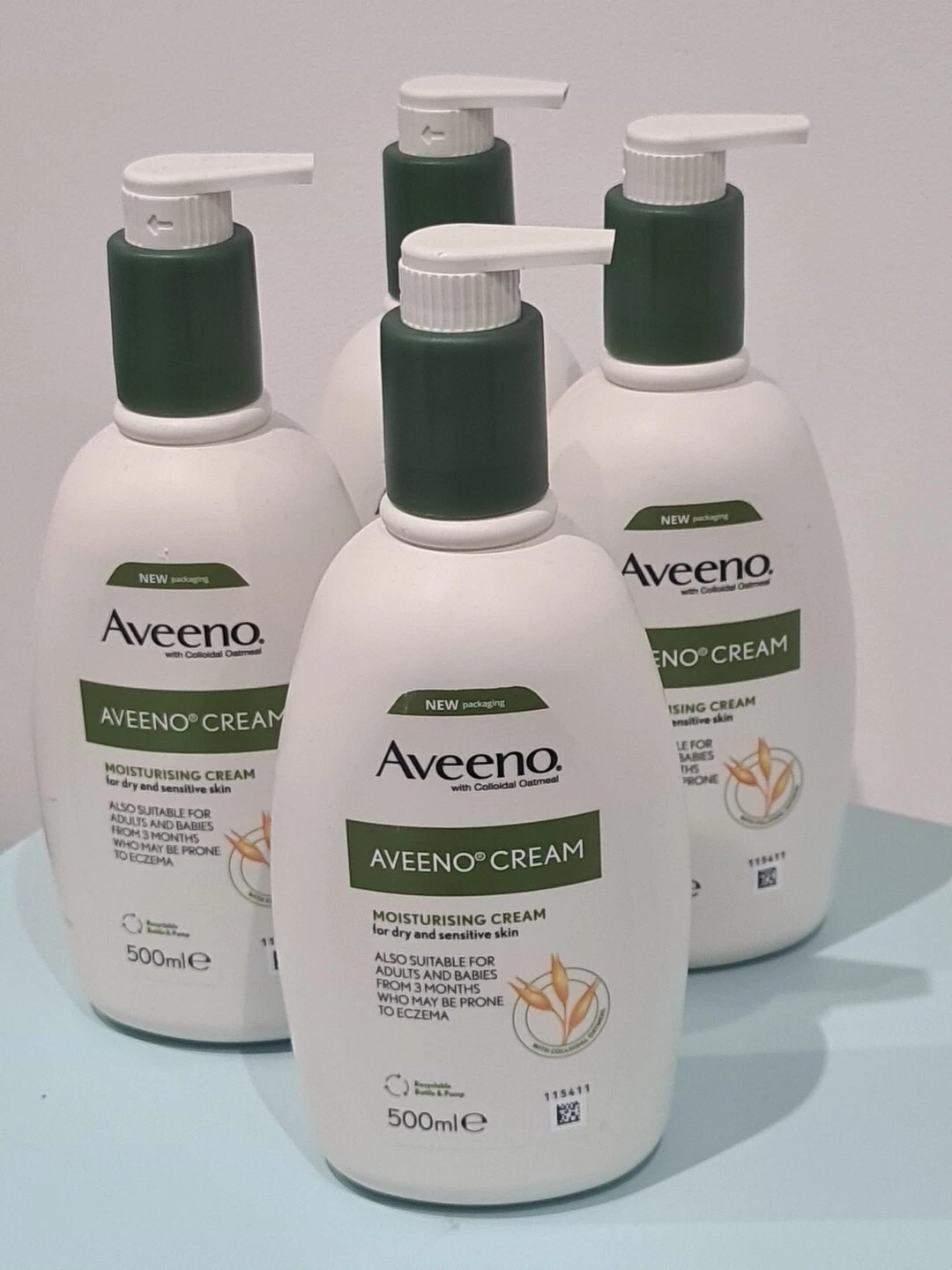 Aveeno Moisturising Cream 500ml pump bottles for dry sensitive skin