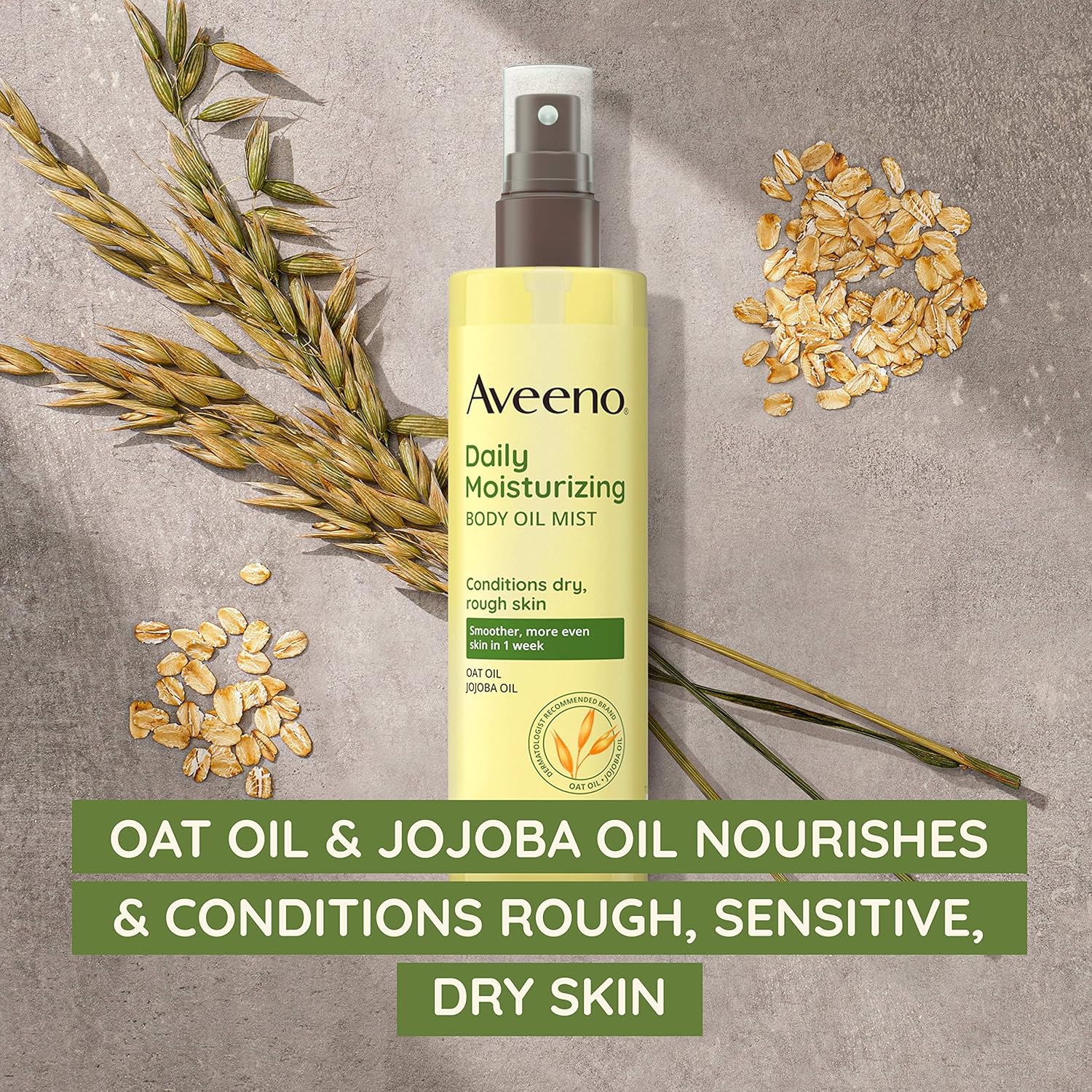 Aveeno Daily Moisturizing body oil mist 200ml with oat and jojoba oil