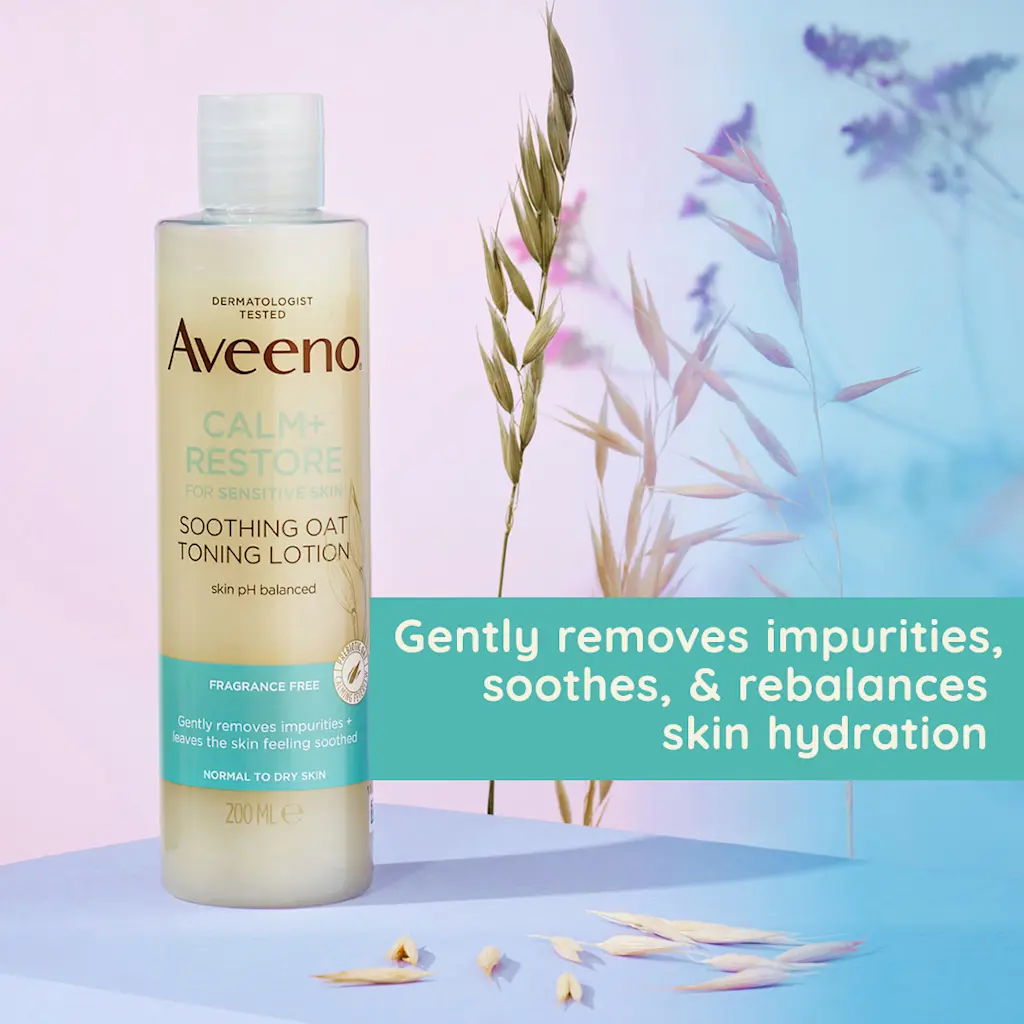 Aveeno Calm and Restore Soothing Oat Toning Lotion 200ml bottle