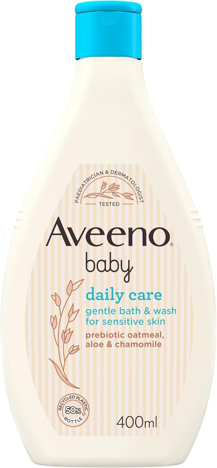 Aveeno Baby Daily Care gentle bath and wash 400ml with blue cap