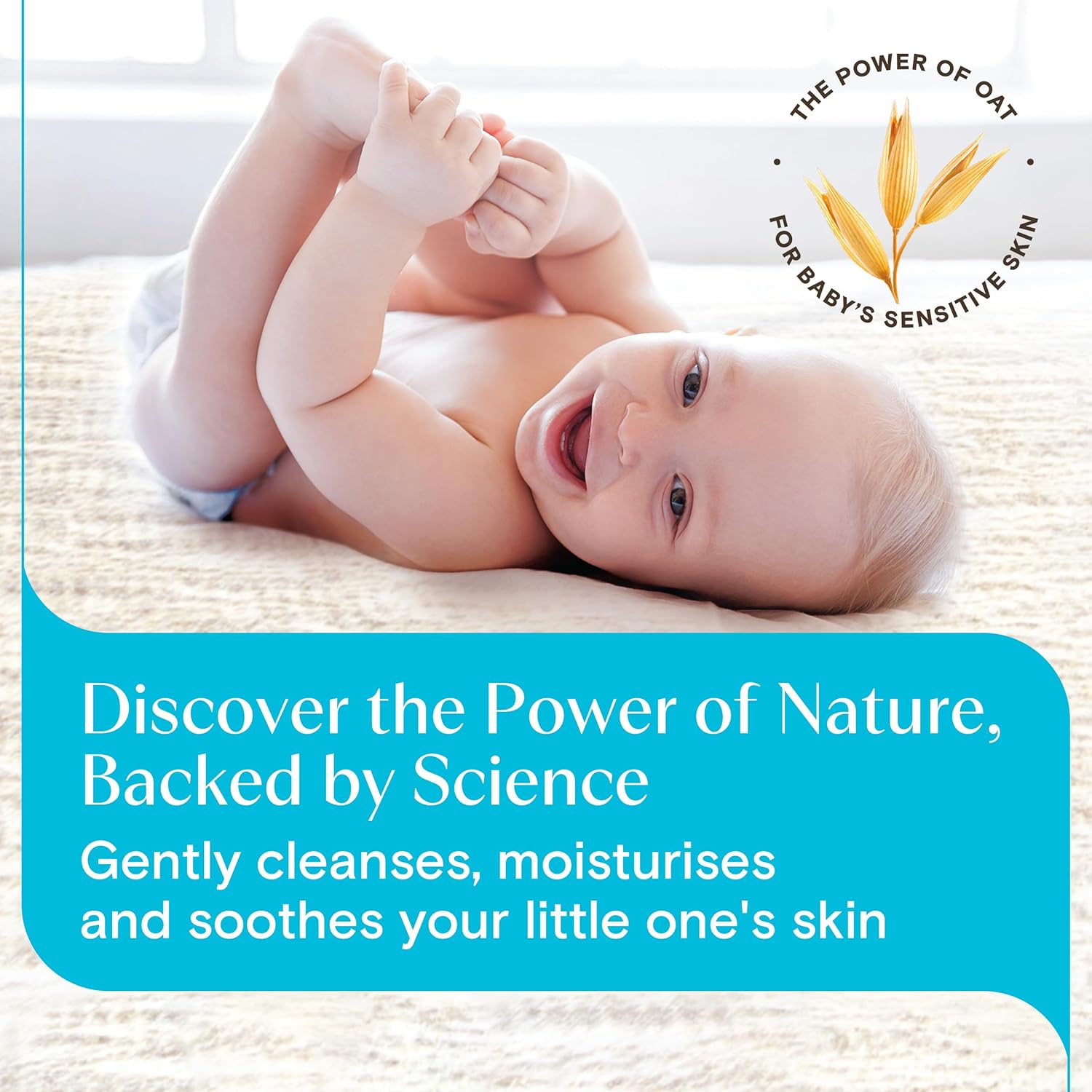 Aveeno Bath and Wash 400ml oat-based baby cleanse with oat ingredients
