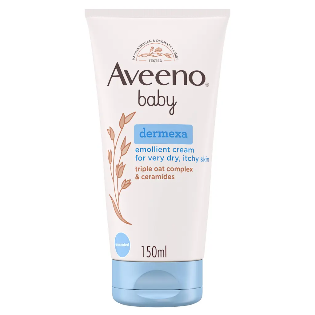 Aveeno Baby Dermexa Emollient Cream 150ml tube for dry itchy skin