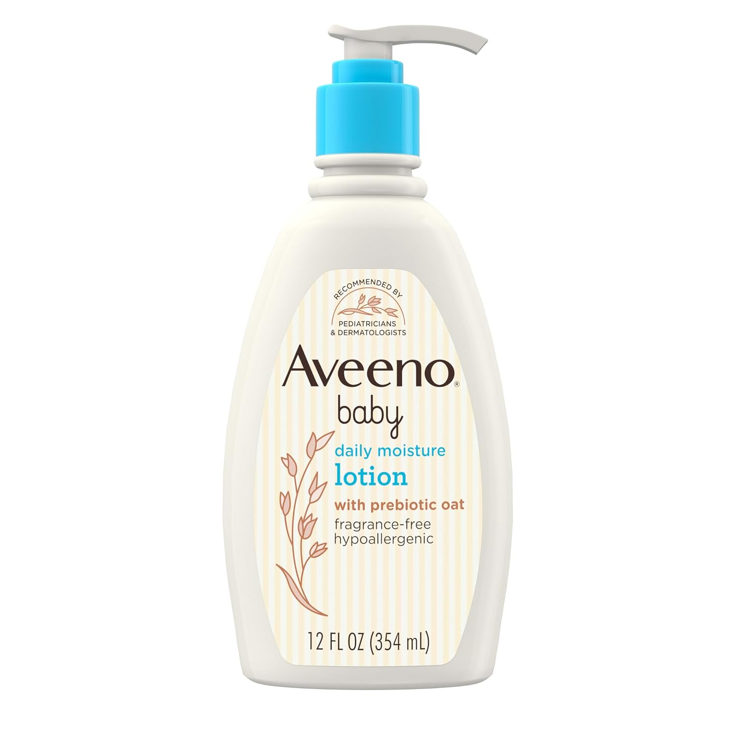 Aveeno Baby Daily Moisture Lotion 354ml with prebiotic oat, pump bottle