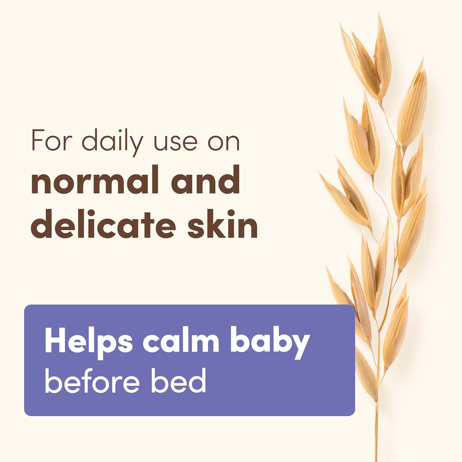 Aveeno Baby Calming Comfort Lotion 227g bottle with oat ingredient