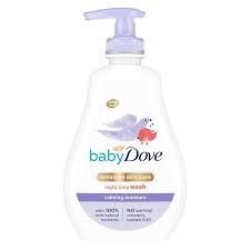 Baby Dove Calming Nights Head To Toe Wash 400ml purple pump bottle