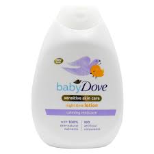 Baby Dove Night Times Lotion 400ml white bottle with purple accents