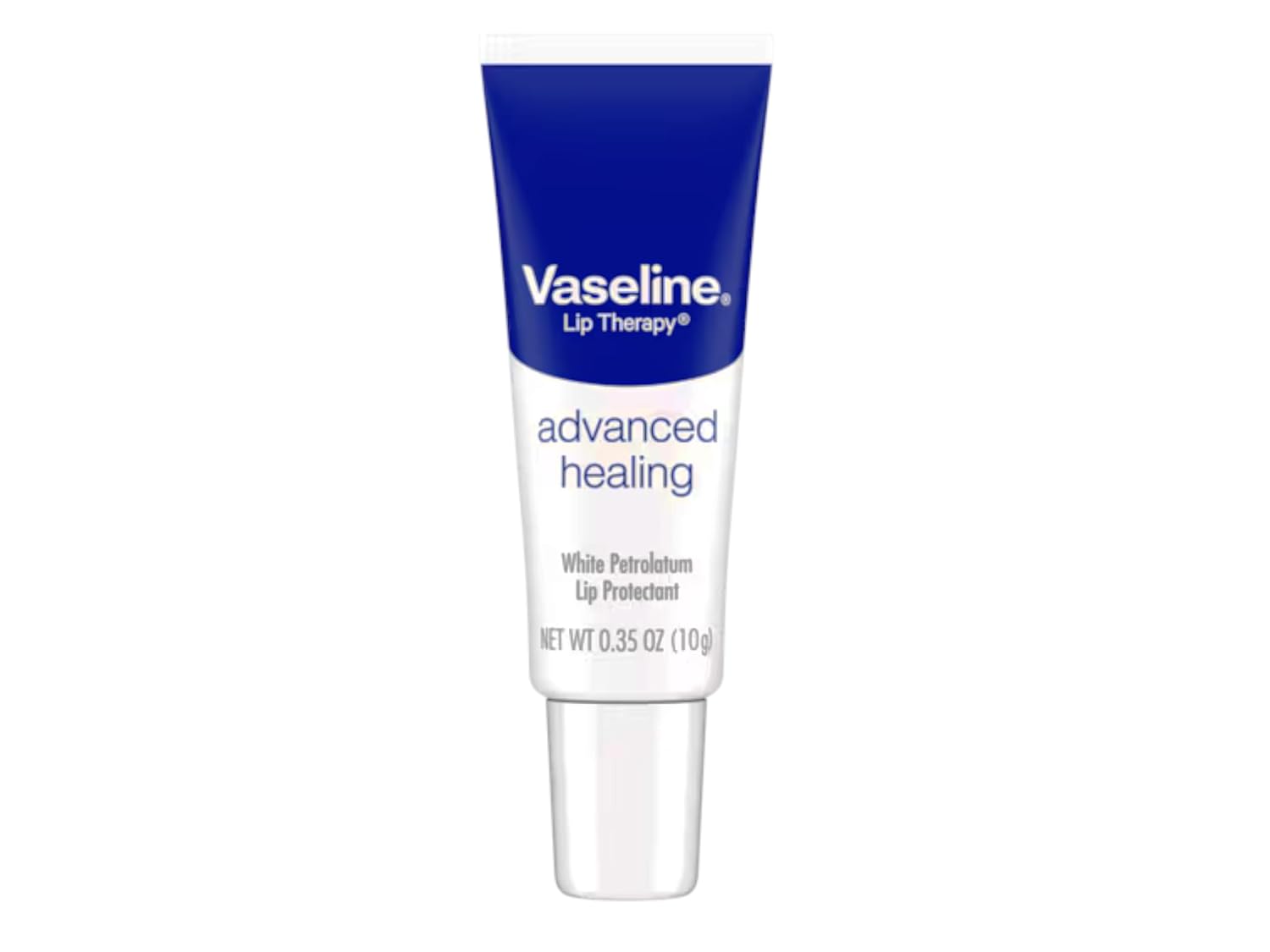 Vaseline Lip Therapy Advanced Healing white petroleum lip balm tube 10g
