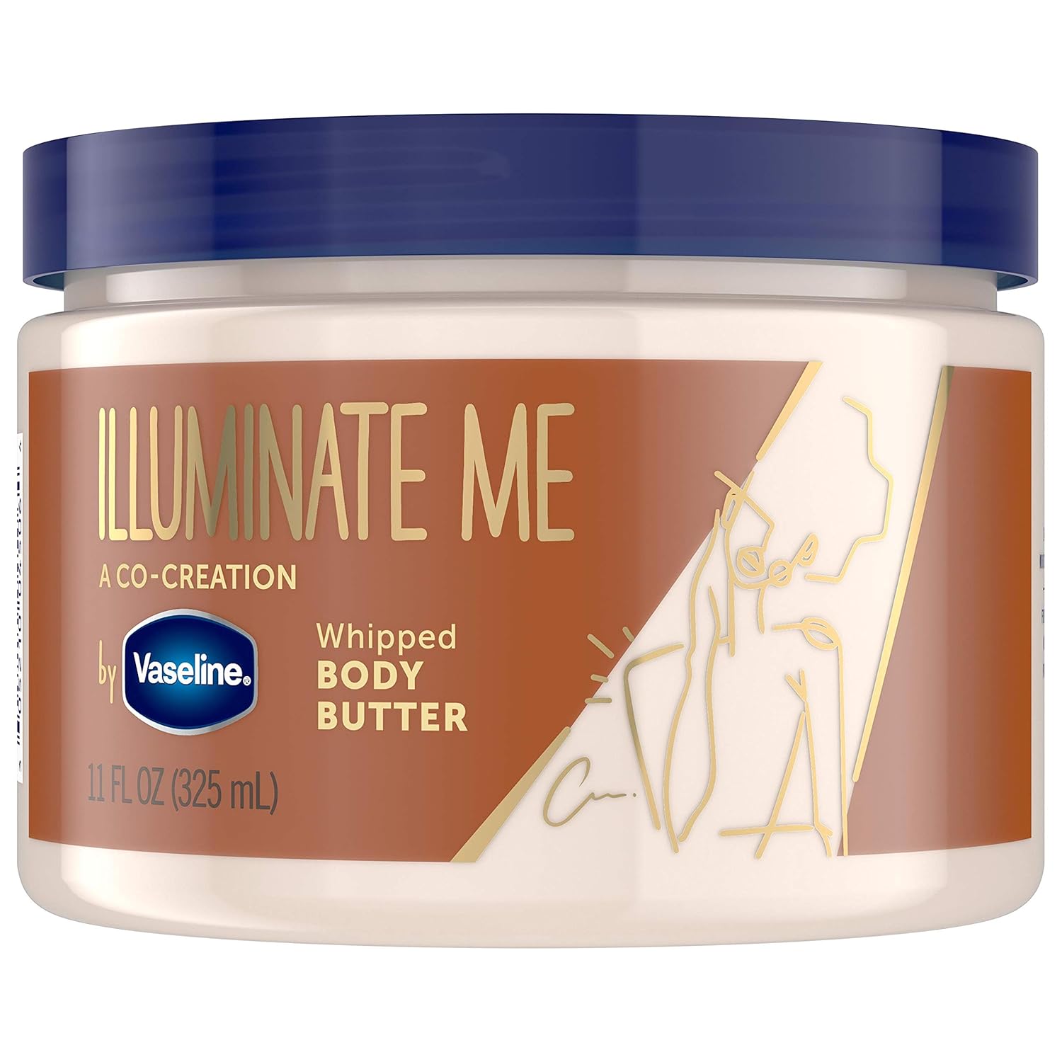 Vaseline Illuminate Me whipped body butter 325ml with blue lid