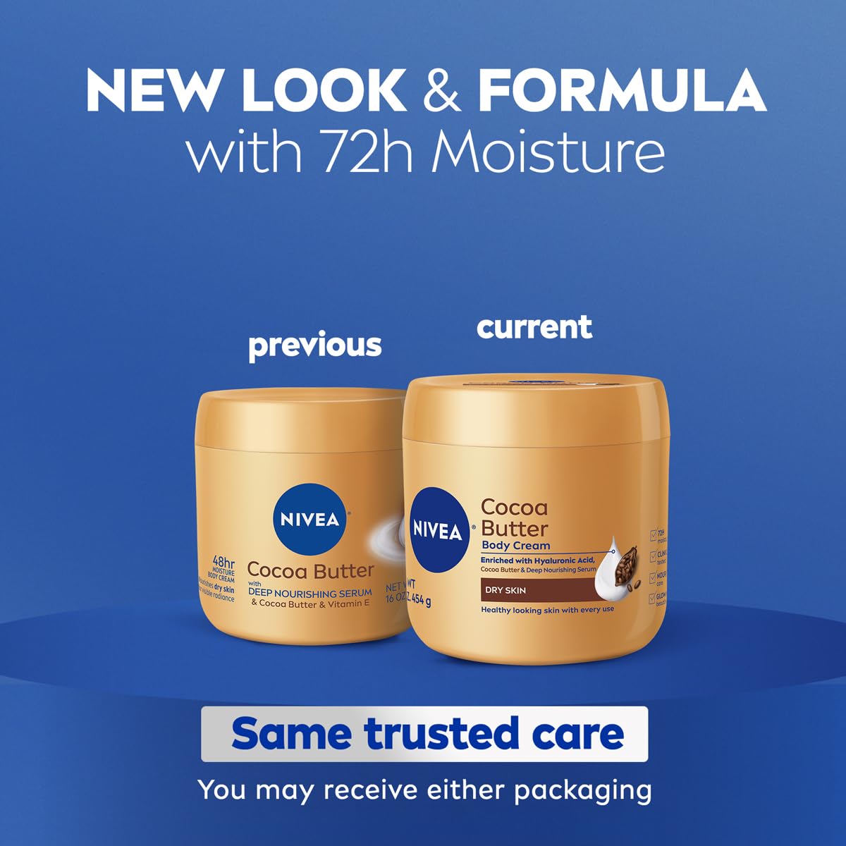 NIVEA Cocoa Butter Body Cream 400ml jar for dry skin moisturising