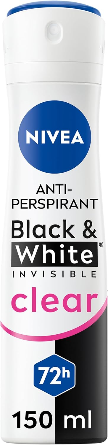 Nivea Black & White Invisible Clear anti-perspirant deodorant 150ml spray