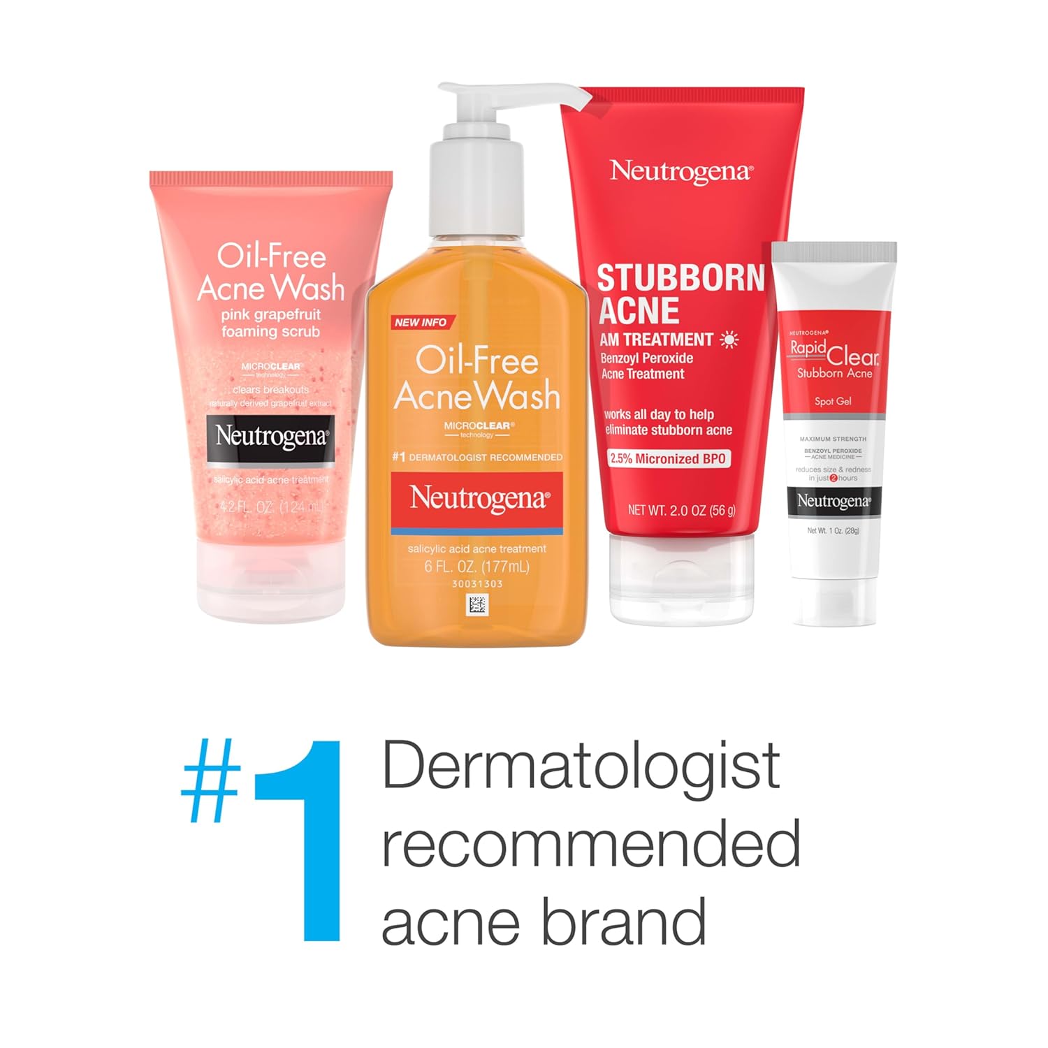 Neutrogena Oil-Free Acne Stress Control Power-Clear exfoliating scrub tube