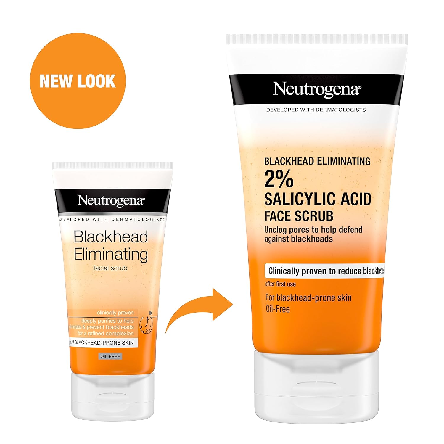 Neutrogena Blackhead Eliminating 2% Salicylic Acid Face Scrub 150ml tube