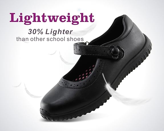 Black girls school shoes GS7179 with Mary Jane strap